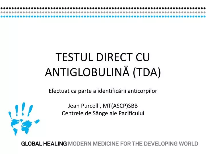 testul direct cu anti globulin tda
