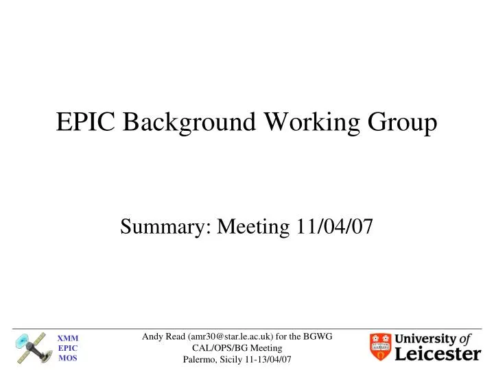epic background working group