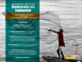 Objectives: Better understand the links between biodiversity protection and employment