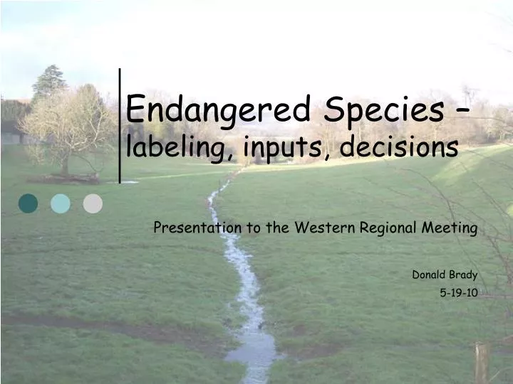 endangered species labeling inputs decisions