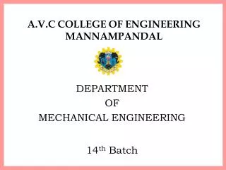 A.V.C COLLEGE OF ENGINEERING MANNAMPANDAL