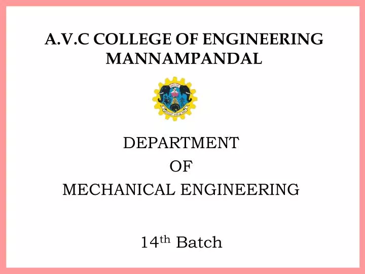 a v c college of engineering mannampandal