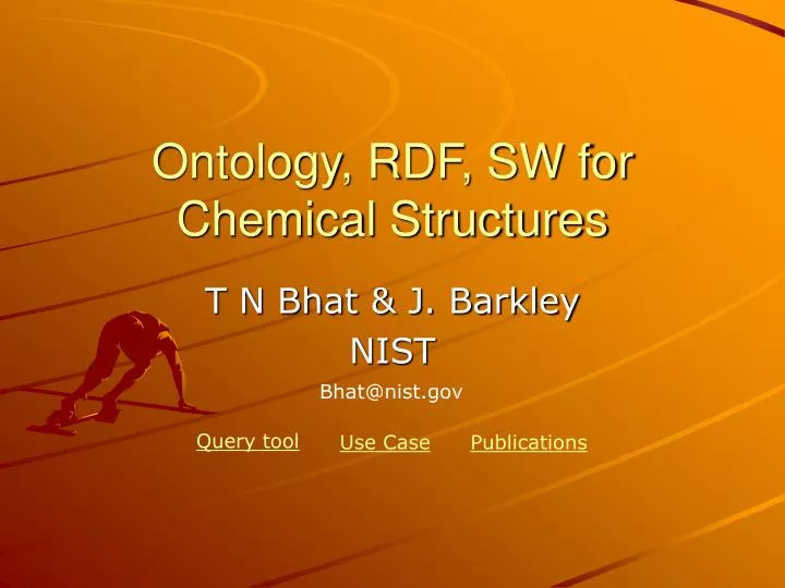 ontology rdf sw for chemical structures