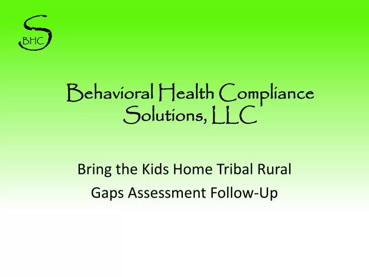 behavioral health compliance solutions llc