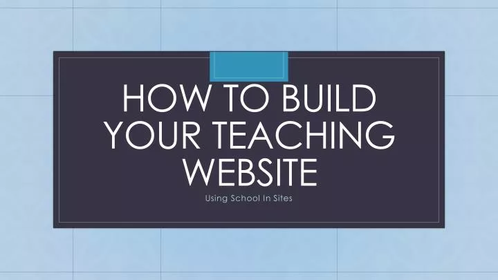 how to build your teaching website