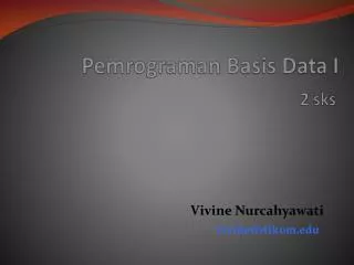pemrograman basis data i