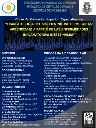 universidad nacional de c rdoba facultad de ciencias qu micas escuela de posgrado