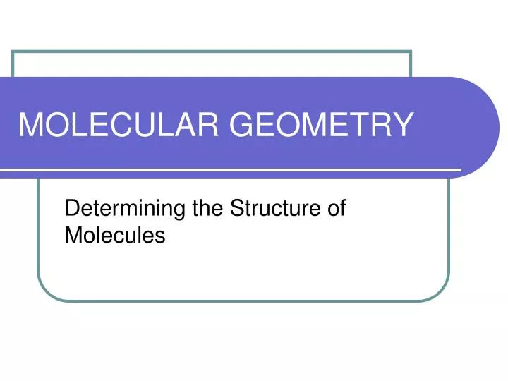 molecular geometry