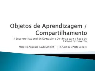 objetos de aprendizagem compartilhamento