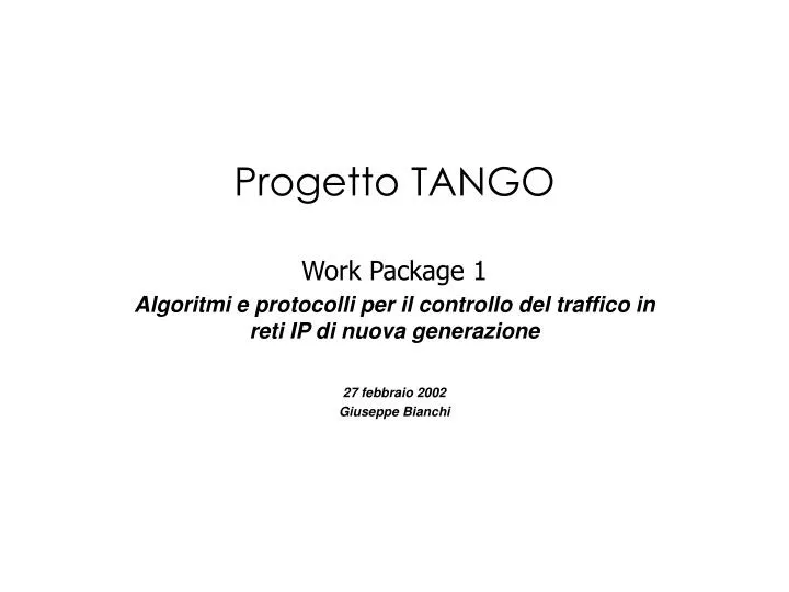 progetto tango