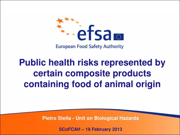public health risks represented by certain composite products containing food of animal origin