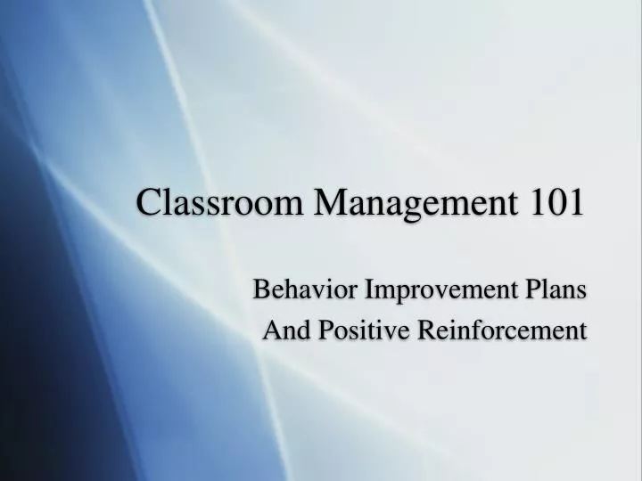 classroom management 101