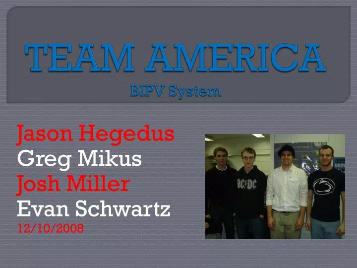 team america bipv system
