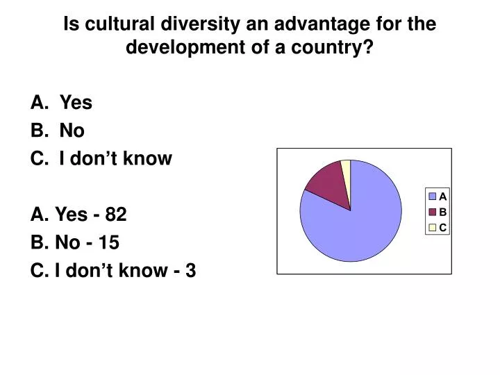 is cultural diversity an advantage for the development of a country