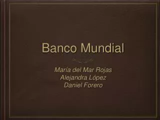 banco mundial
