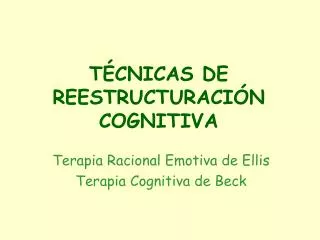 t cnicas de reestructuraci n cognitiva