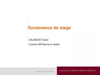 soutenance de stage