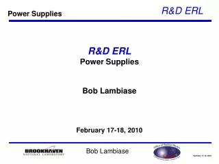 R&amp;D ERL Power Supplies