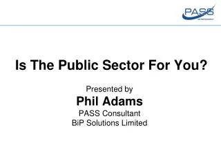 Is The Public Sector For You?