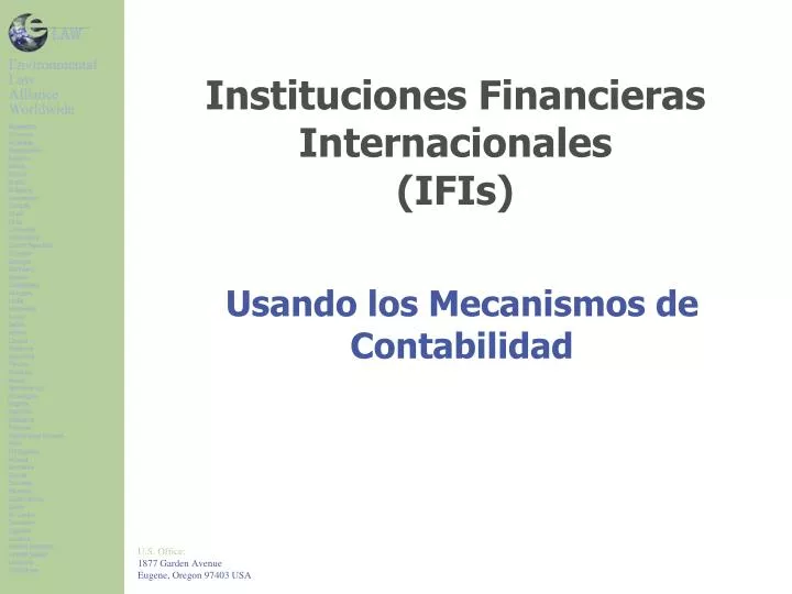 instituciones financieras internacionales ifis
