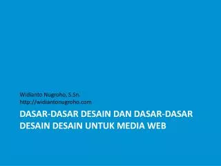 dasar dasar desain dan dasar dasar desain desain untuk media web