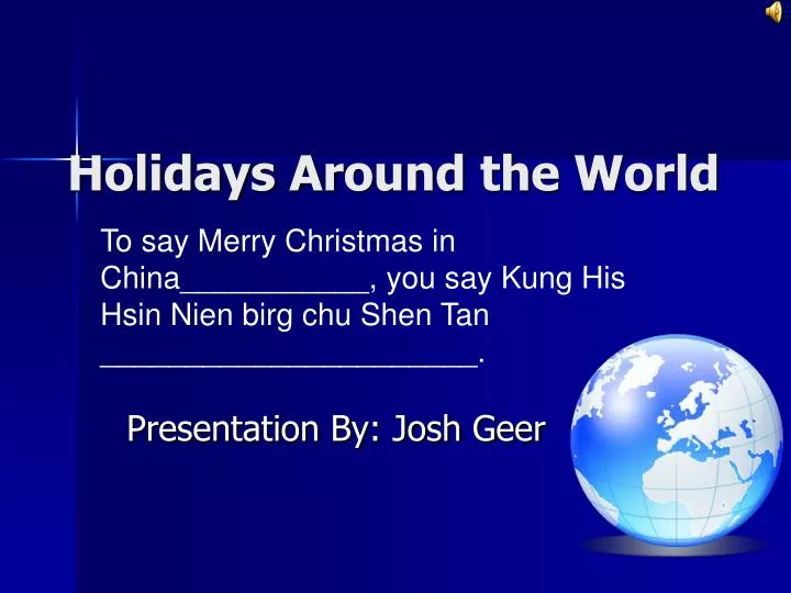 holidays around the world