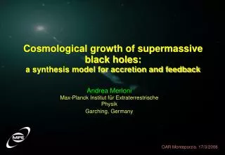 Cosmological growth of supermassive black holes: a synthesis model for accretion and feedback