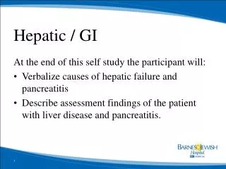 Hepatic / GI