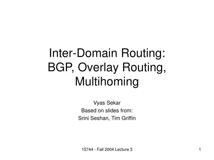 inter domain routing bgp overlay routing multihoming