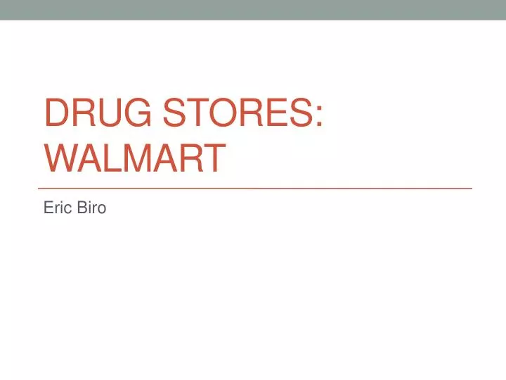 drug stores walmart