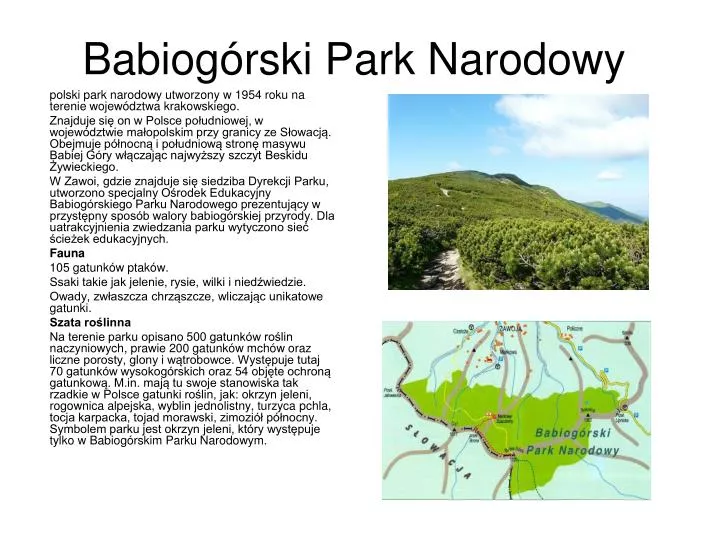 babiog rski park narodowy