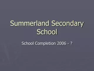 Summerland Secondary School