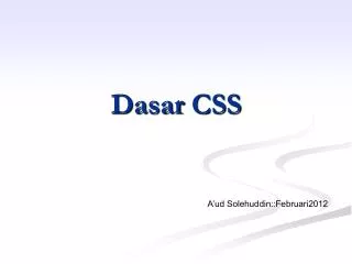 dasar css