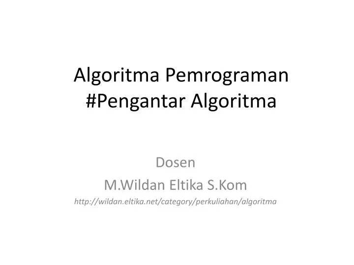 algoritma pemrograman pengantar algoritma