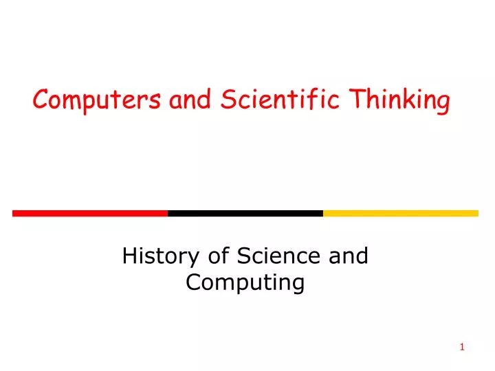computers and scientific thinking