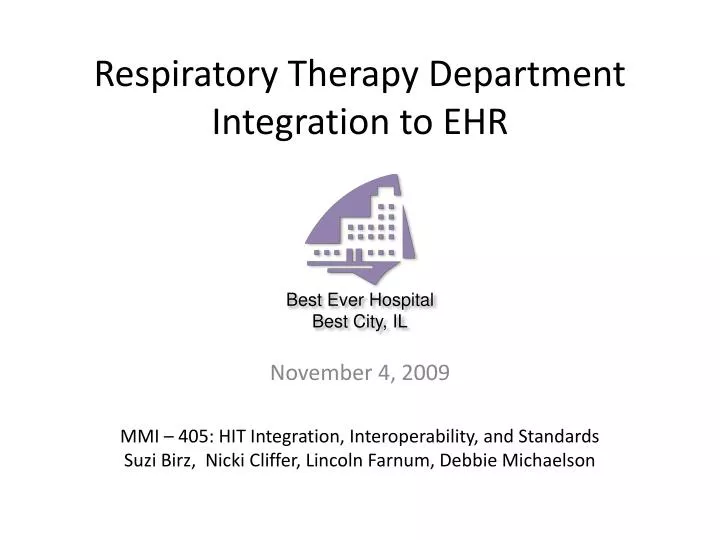 respiratory therapy department integration to ehr
