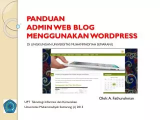 panduan admin web blog menggunakan wordpress