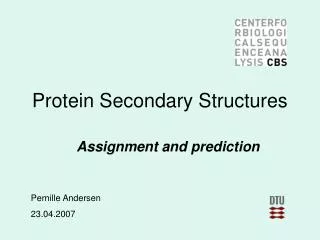 Protein Secondary Structures