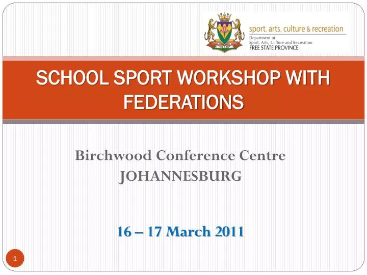 school sport workshop with federations