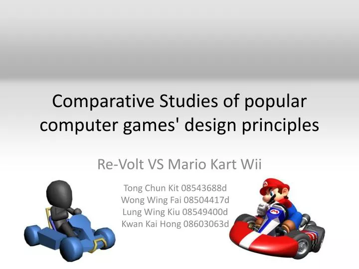 comparative studies of popular computer games design principles
