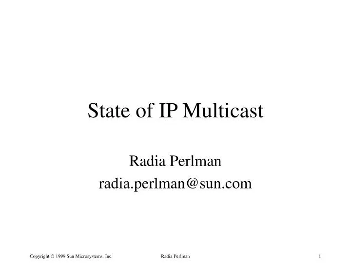 state of ip multicast