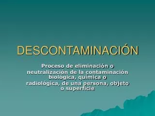 descontaminaci n