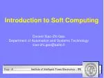 Introduction to Soft Computing - slide 1