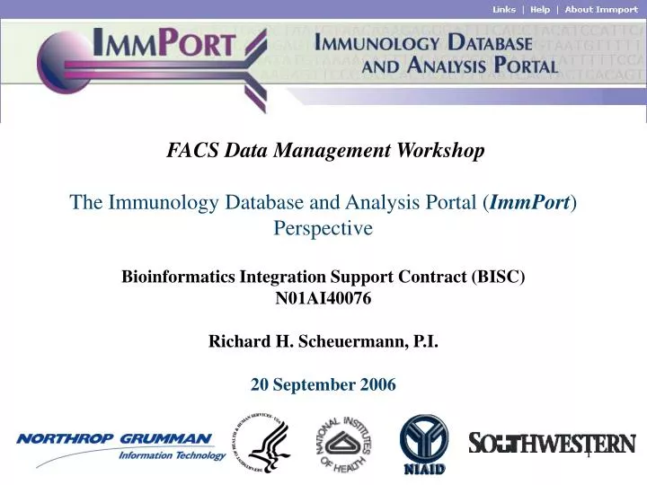 facs data management workshop the immunology database and analysis portal immport perspective