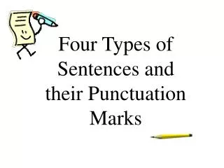 Four Types of Sentences and their Punctuation Marks