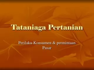 tataniaga pertanian