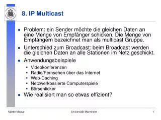 8 ip multicast
