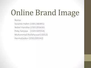 online brand image