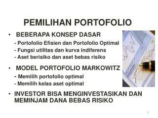 pemilihan portofolio
