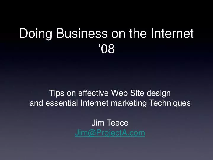 doing business on the internet 08